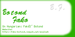 botond fako business card